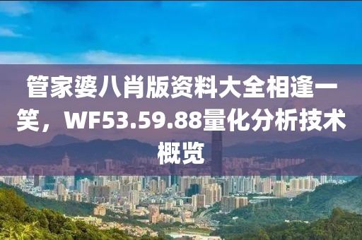 管家婆八肖版資料大全相逢一笑，WF53.59.88量化分析技術概覽