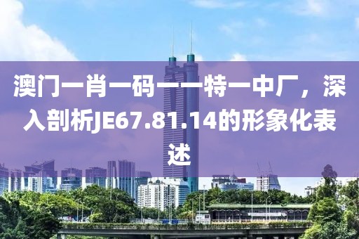 澳門一肖一碼一一特一中廠，深入剖析JE67.81.14的形象化表述