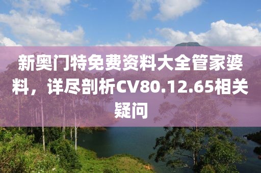 新奧門特免費資料大全管家婆料，詳盡剖析CV80.12.65相關疑問