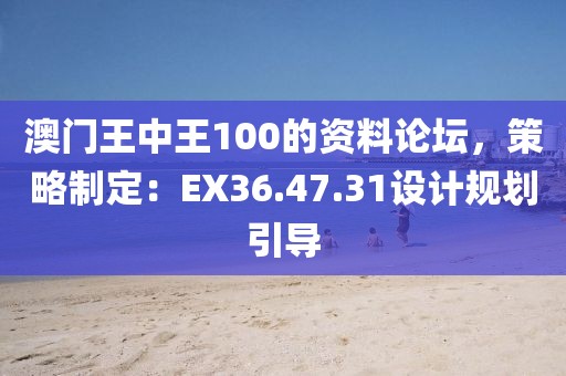 澳門王中王100的資料論壇，策略制定：EX36.47.31設(shè)計(jì)規(guī)劃引導(dǎo)