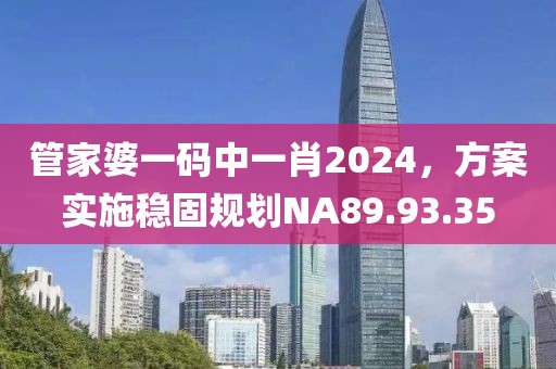 管家婆一碼中一肖2024，方案實施穩固規劃NA89.93.35