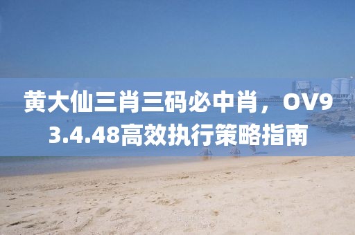 黃大仙三肖三碼必中肖，OV93.4.48高效執行策略指南