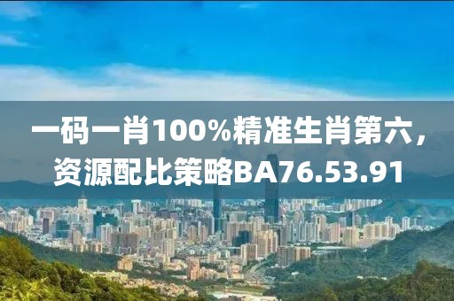 一碼一肖100%精準(zhǔn)生肖第六,資源配比策略BA76.53.91