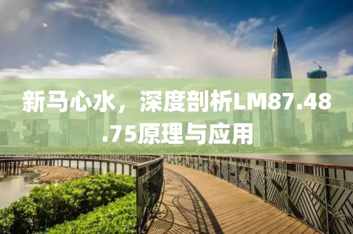 新馬心水,深度剖析LM87.48.75原理與應(yīng)用