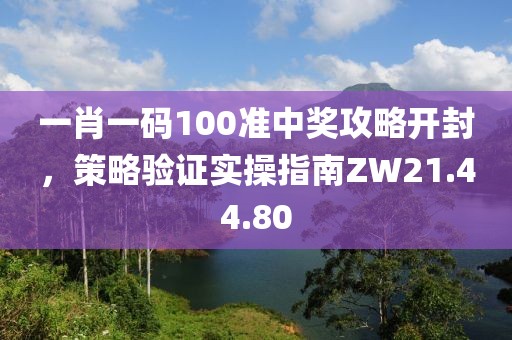 一肖一碼100準中獎攻略開封，策略驗證實操指南ZW21.44.80