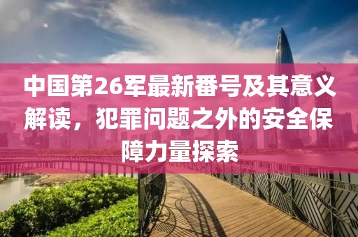 中國第26軍最新番號及其意義解讀，犯罪問題之外的安全保障力量探索